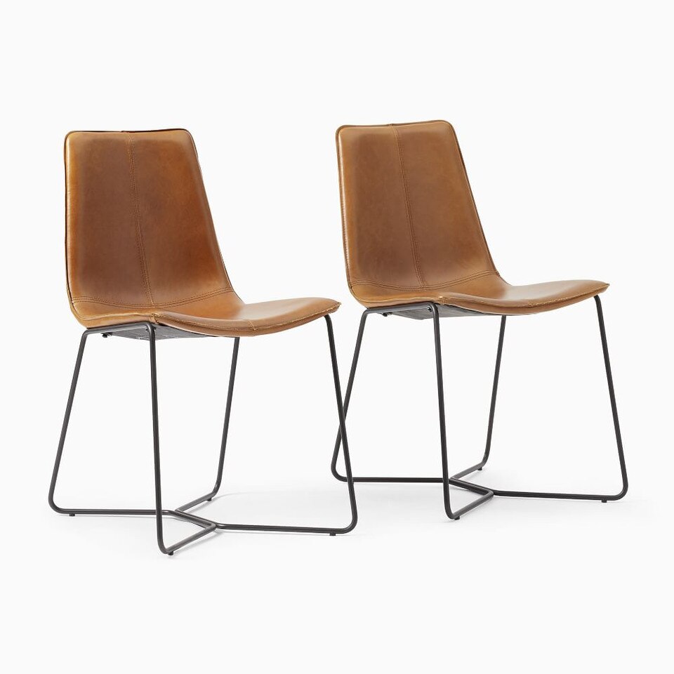 Slope Leather Dining Chair West Elm Australia